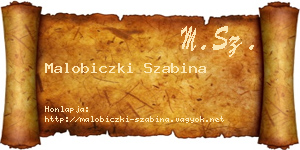 Malobiczki Szabina névjegykártya