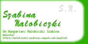 szabina malobiczki business card